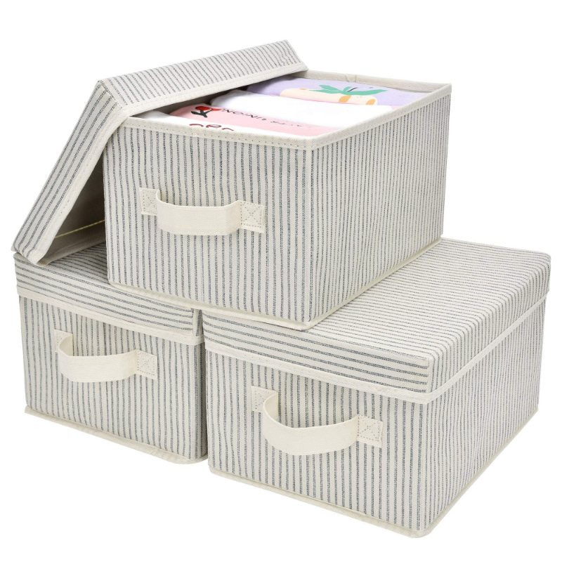 High Quality Household Items Foldable Storage Boxes Organizer Containers Baskets Cube with Cover for Home Bedroom Closet Office