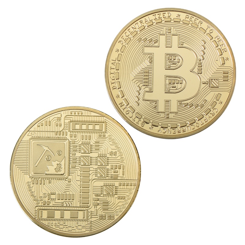 Горячая продажа 24K золотой Биткоин монета с изготовленным на заказ рамка дисплея 999 Коллекционная Бит монета для подарков