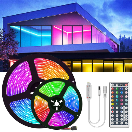 Гибкая светодиодная лента Tira De Luces Pixel 5050, 5 м, 10 м, 15 м, RGB Водонепроницаемая музыкальная дистанционное управление, адресная Светодиодная лента