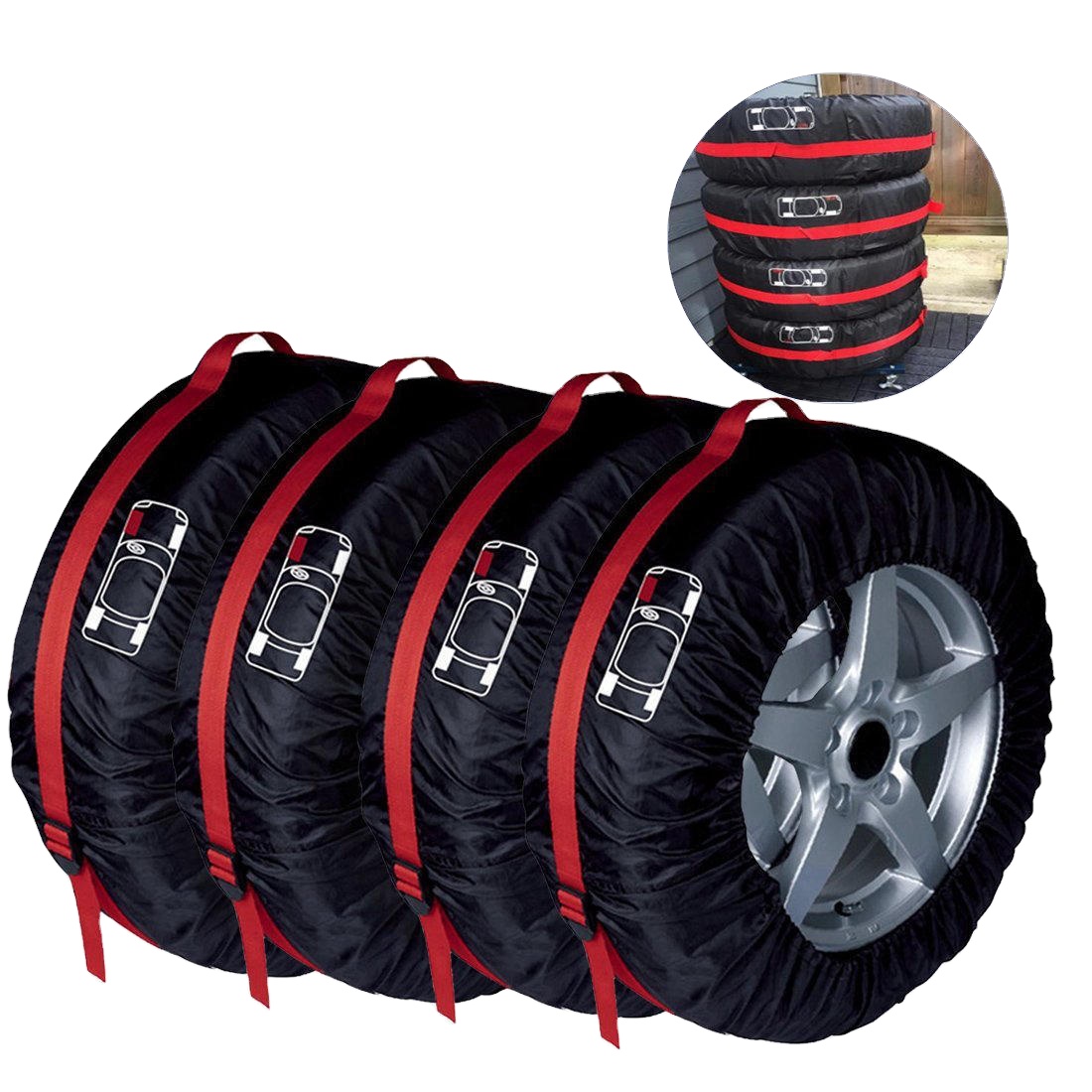 Topdrive 600586044131/6 логотип 15 16 17 18 дюймов черная искусственная кожа нейтральный пользовательский запасной колеса шины мягкий чехол