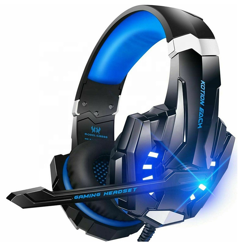 Стереонаушники KOTION EACH G9000, игровые наушники со светодиодной подсветкой для ПК, Проводная игровая гарнитура для PS4, PS5, XBOX