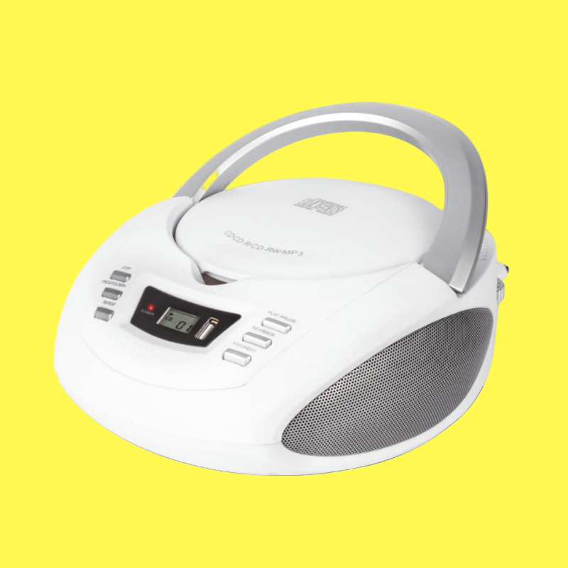 2021 Новое поступление Портативный CD-MP3 диск плеер Boombox FM радио встроенный FM антенна