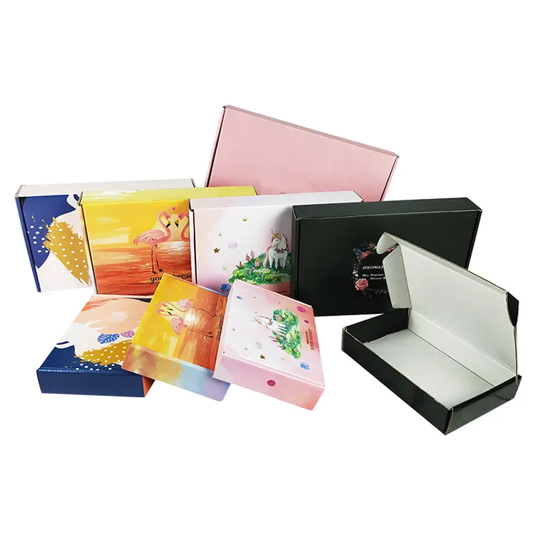 Cute Cartoon girly cosmetic gift set packaging box customize logo printed mailer boxes