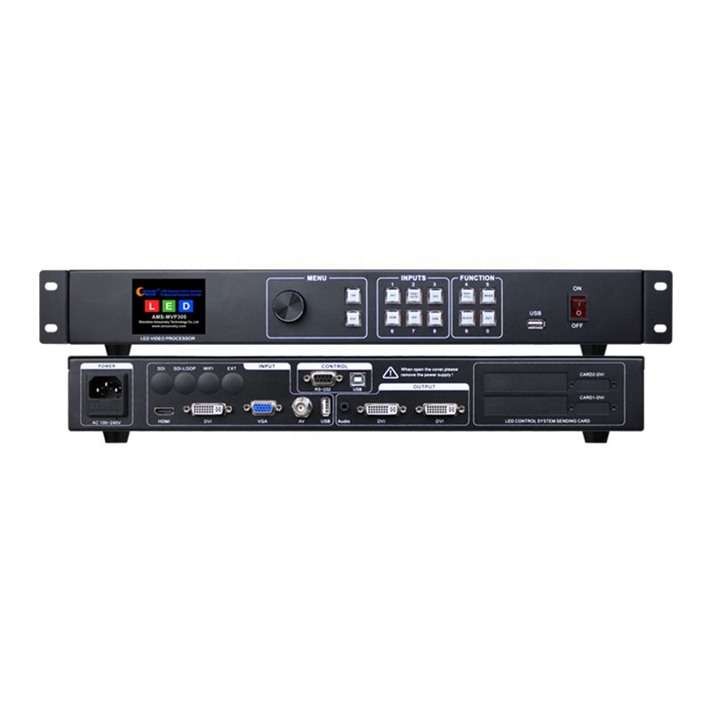 LED video processor AMS-MVP300 display switcher support remote control switching and timing switching for led panel board