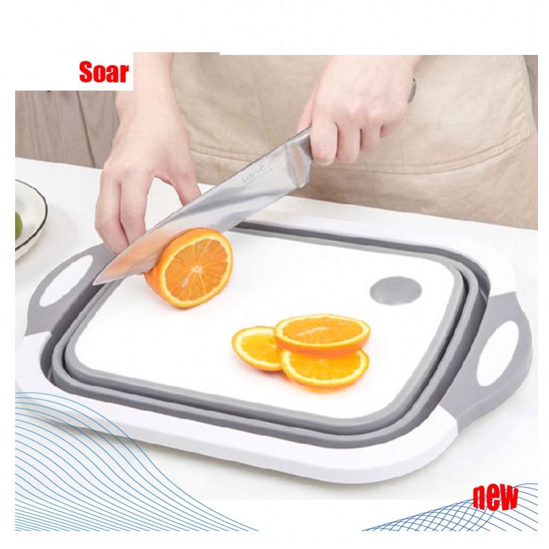 Foldable Chopped And Filtered Cutting Board Fruit Vegetable Container Picnic Basket Multifunctional Kitchen