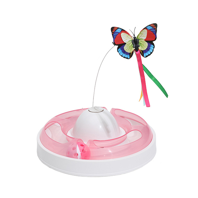New Product Ball Track Tots Teaser Butterfly Ribbon Puzzle Toys Maze Laser Realistic Cat Hunting Toy