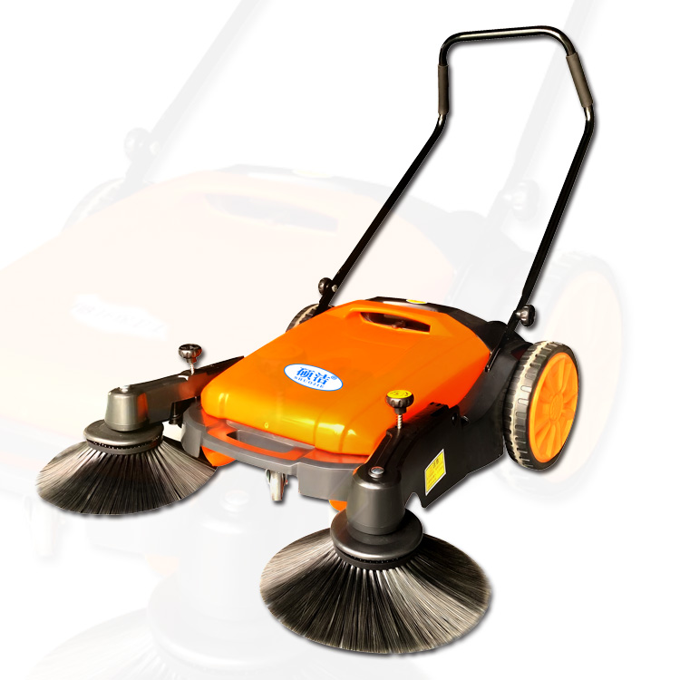 Fuel and electric free hand push type floor sweeper machine