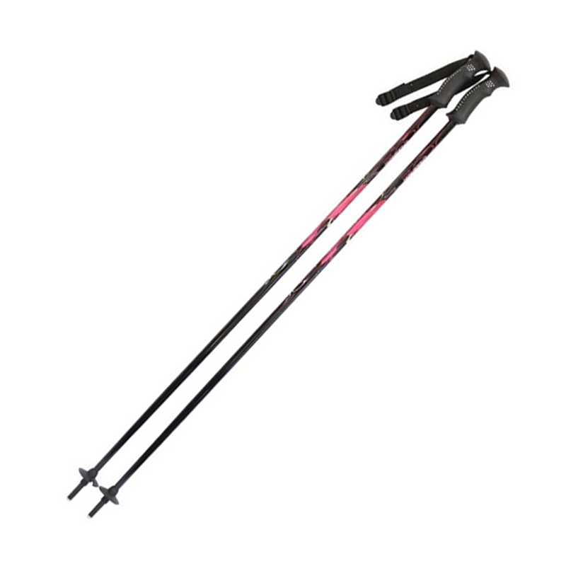 Adult Dual Density Handle Aluminum Alu6061 Alpine Ski Stick For Ski Sport Plain PP webbing strap