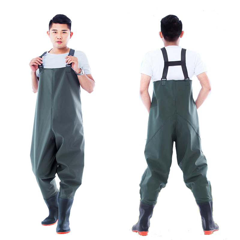 multi-functional agricultural pvc fly fishing wear wading boots farming pants fisher waterproof fishing chest wader