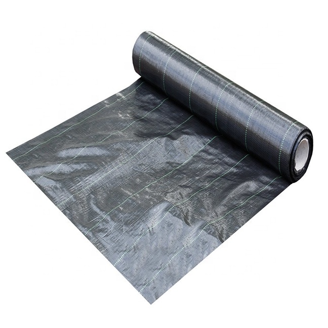 Черный цветной тканый weedmat барьер для сорняков, 150gsm 120gsm 90gsm сверхмощный PP тканый коврик для сорняков