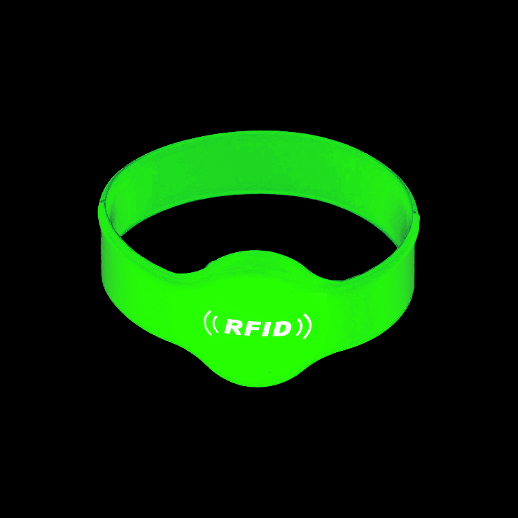 Заводская оптовая продажа дешевый индивидуальный Логотип nfc Браслет билет rfid идентификация силиконовый браслет светящийся в темноте браслет