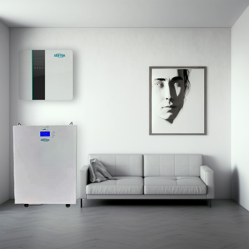 Seetek Hybrid Solar Energy System Solar Energy Storage Systems 6KW 8KW Lithium ion Battery Germany home use