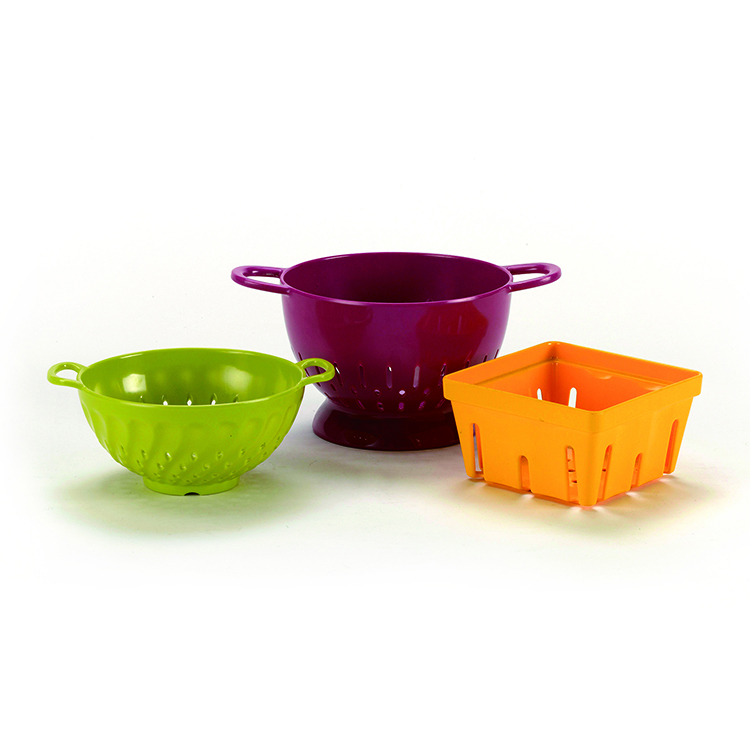 high quality kittch tool melamine fruit basket colander
