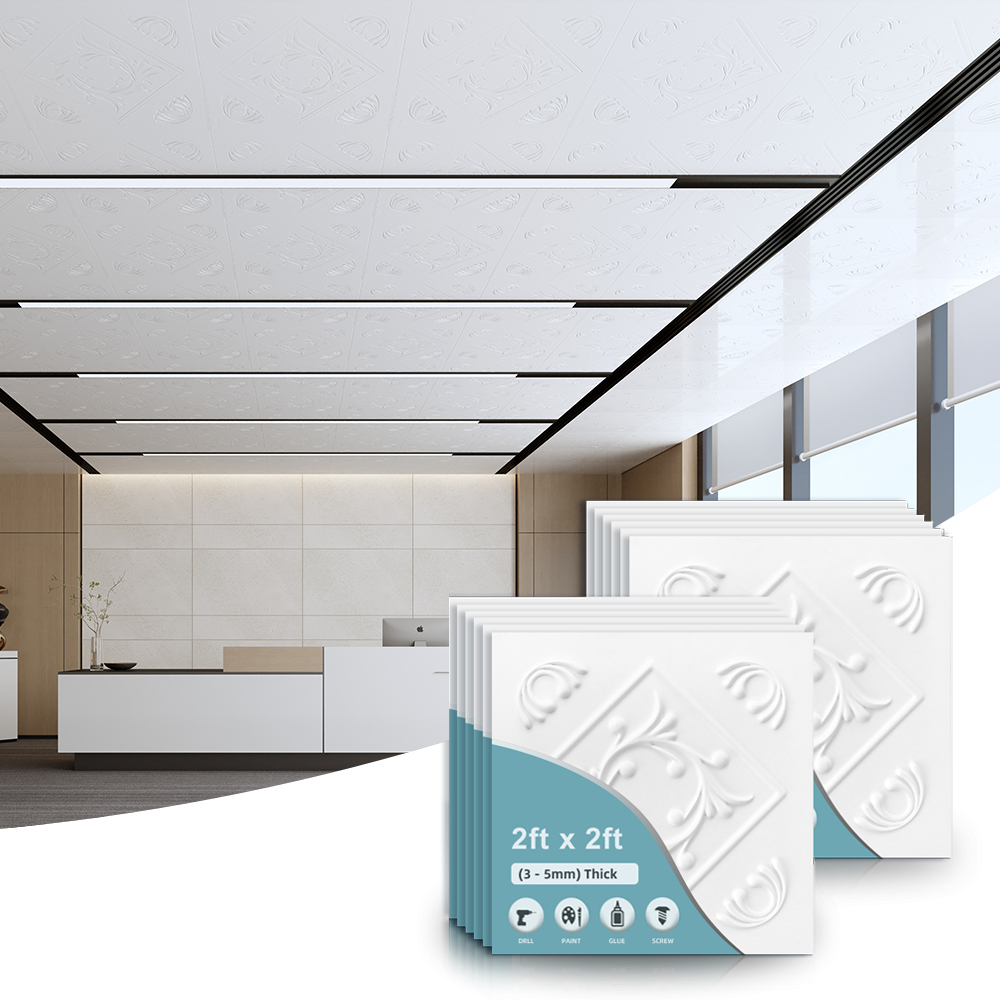 PVC ceiling Design For Restaurant Sheets Menards Roof Cladding Sheds Charcoal Panel Decor Down Lobby Decoration Trim Laminated