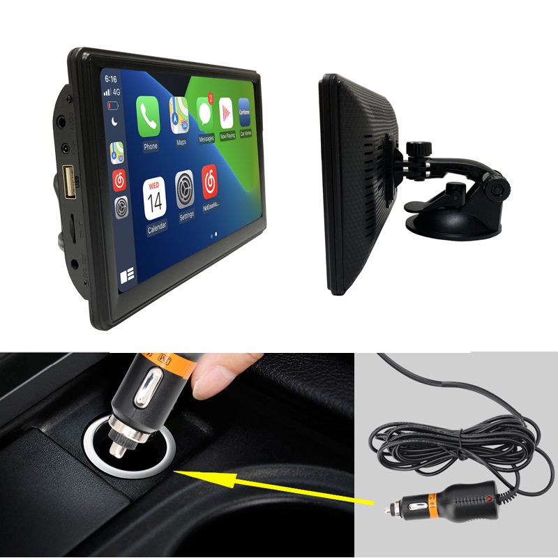 7-дюймовый сенсорный экран портативный беспроводной Carplay
