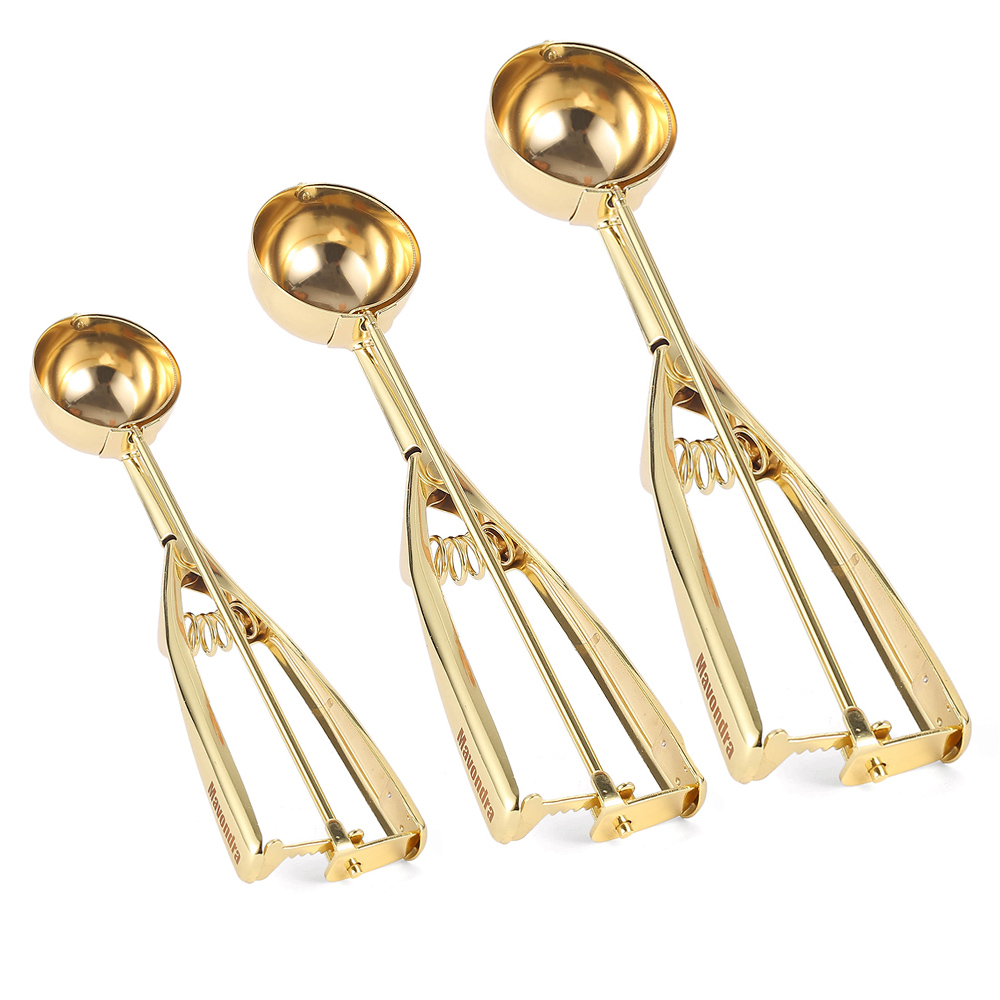Amazon Gold 3 шт. набор совок для печенья розовое золото из нержавеющей стали совок для мороженого инструменты для мороженого