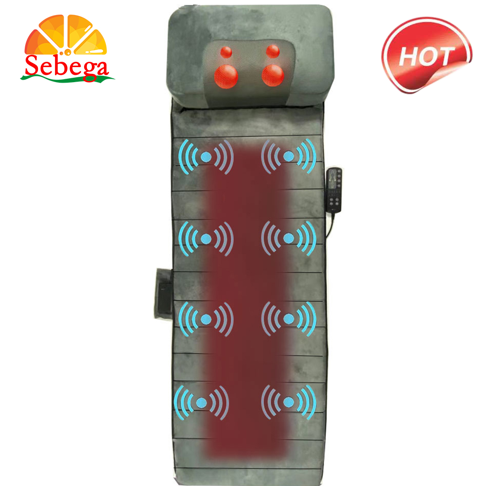 Wholesale premium thick full body vibrator heat shiatsu roller electric massage bed mattress