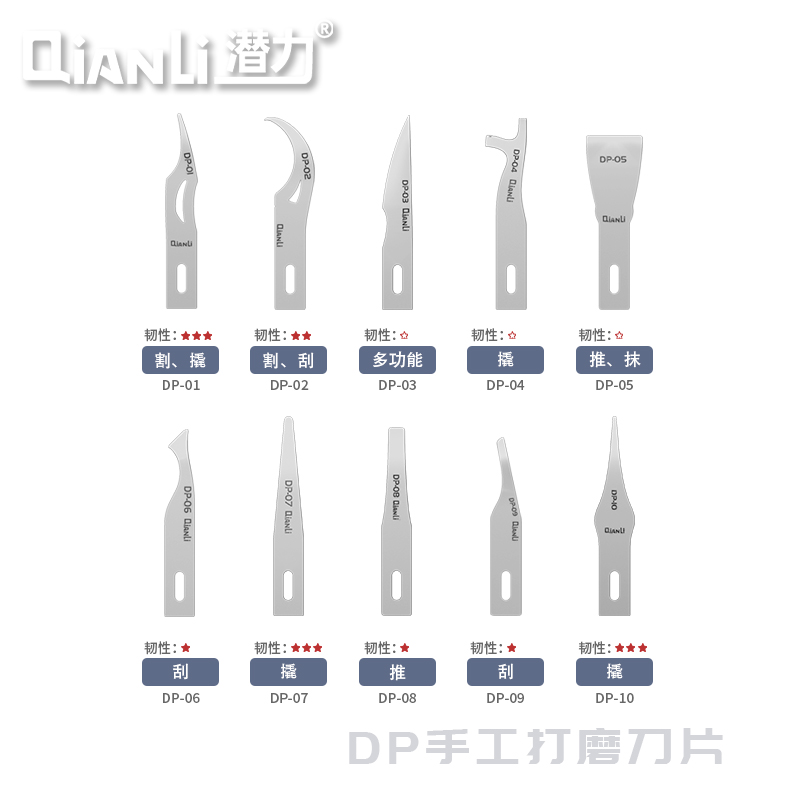 Профессиональный нож Qianli DP для удаления клея, шлифованные лезвия ручной работы для ремонта телефонов, материнских плат