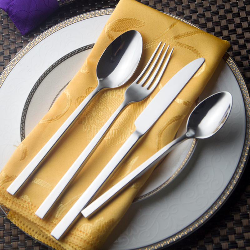 gold flatware cutlery wedding   elegant stainless steel forks and spoons flatware set