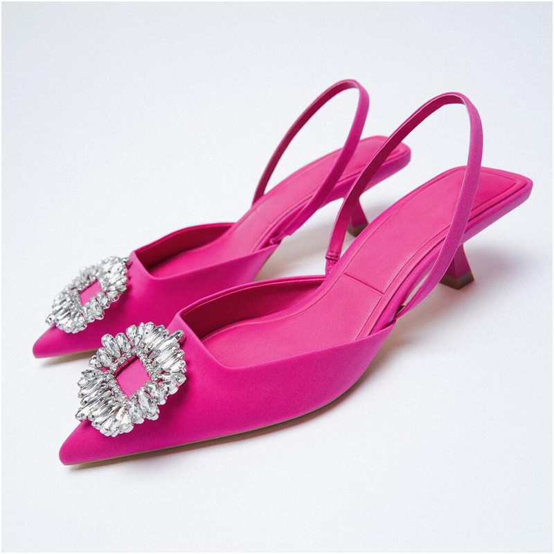 New design Shiny Rhinestone formal hollow Pointed Toe Women's high heel shoes office parliament occupation grace of ladies