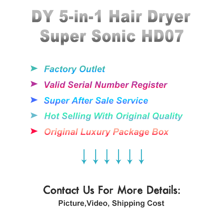 Professional Negative Ion Hair Dryer, 5 в 1, Super Sonic, Negative Ion, Hair Dryer, DY, Factory Price, HD07