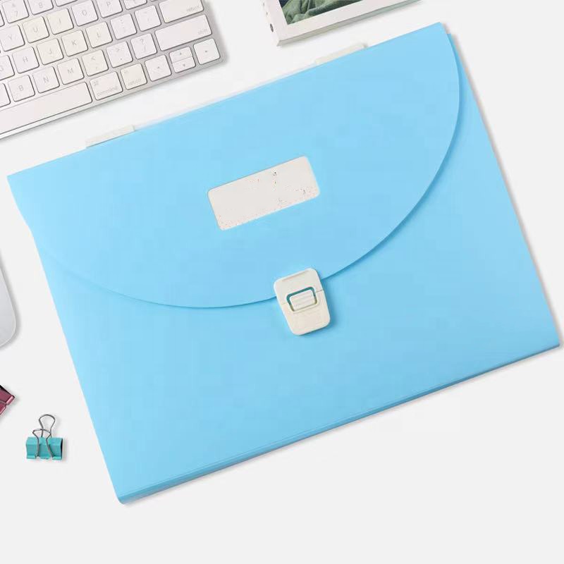 PP Plastic PVC A4 Size Portable Office Accessories Document Bag Expanding File Folder