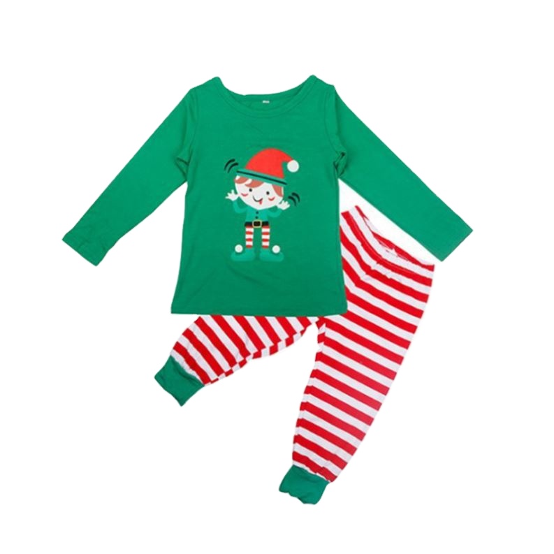 Amazon Top Sell Stripe Christmas Pyjamas Pajamas Christmas Family Cotton Wholesale Kids Christmas Pajamas