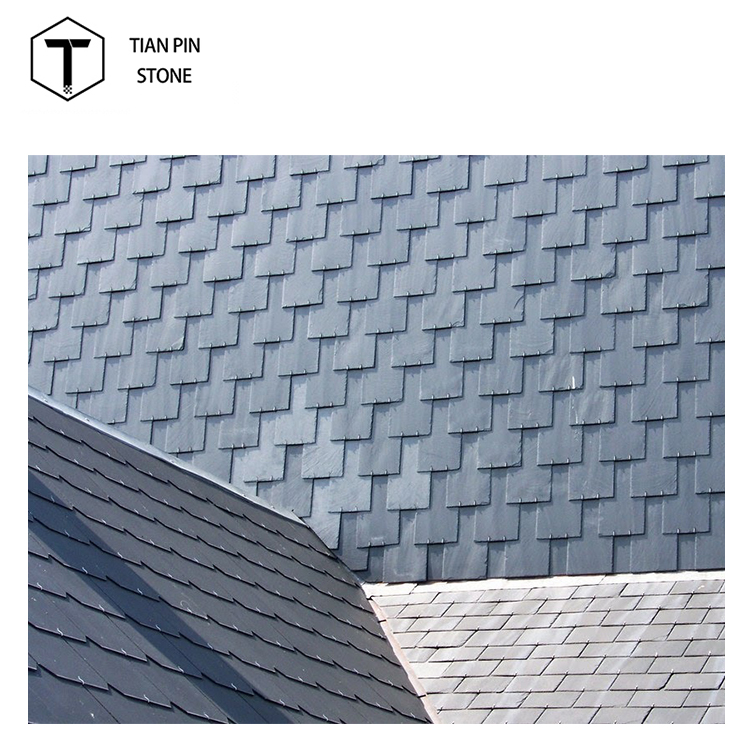 Exterior Stone Wall Cladding Natural State Plate Tile Black Slate Roof