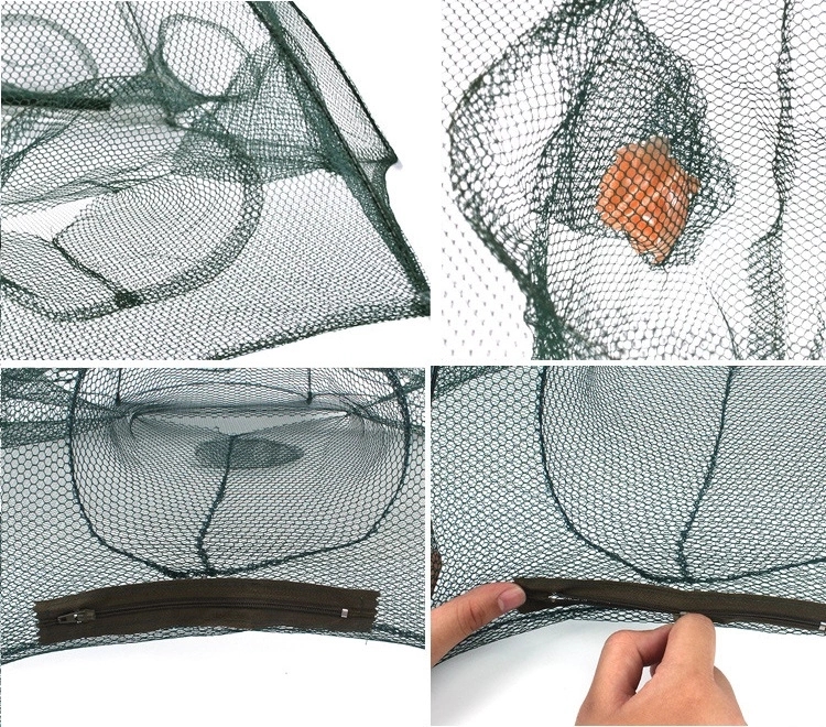 [4 Holes And 24 Holes] Fishing Net Trap Folding Umbrella Portable Automatic Cage Fish Shrimp Lobster Crab Jaring