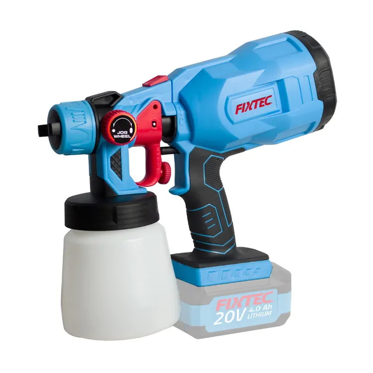 FIXTEC-Cordless Airless Paint Sprayer, 20V Li-ion, Best Portable Power Paint Spray Gun