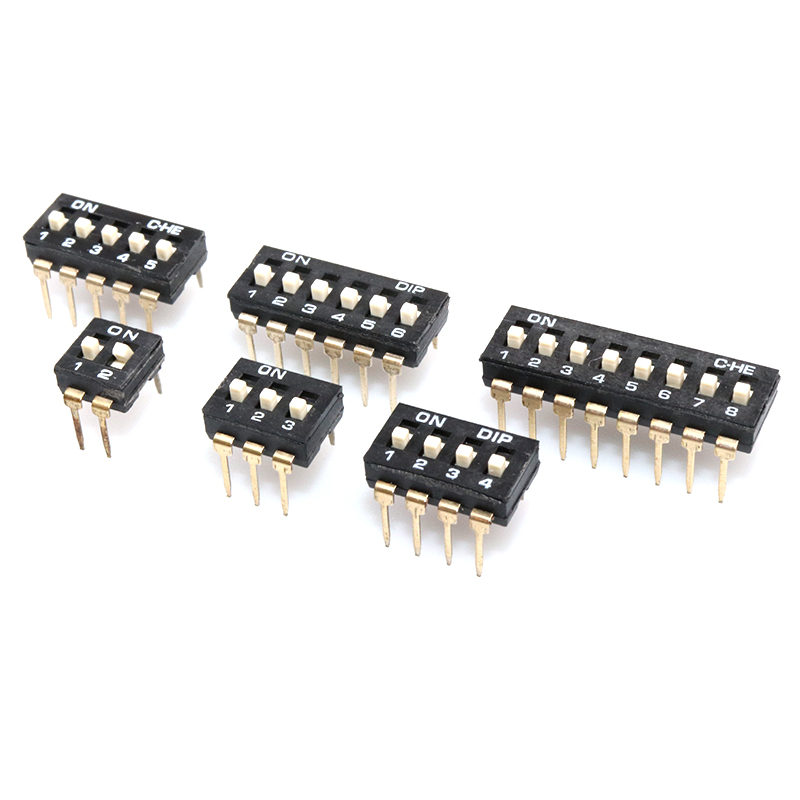 DIP переключатель SMD переключатель боковой переключатель красный в линии 2,54 мм DIP переключатель DS- 1/2/3/4/5/6/7/8/9/10/12 бит DIP