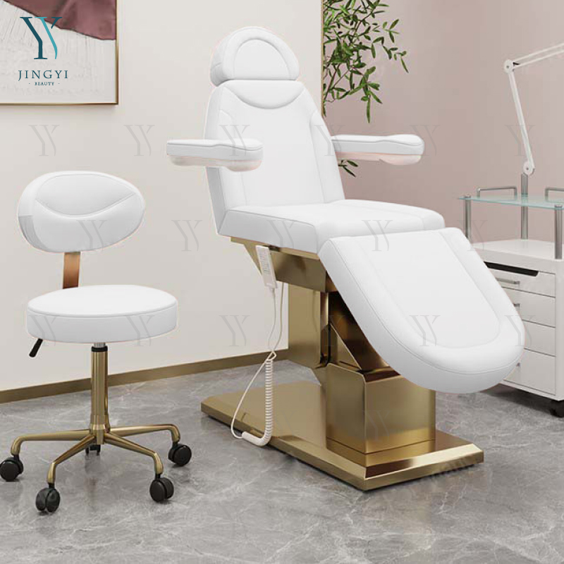 Popular Salon Furniture White Full Function Massage Salon Spa Eyelash Facial Beauty Chair Electric 3 Motors Beauty Bed