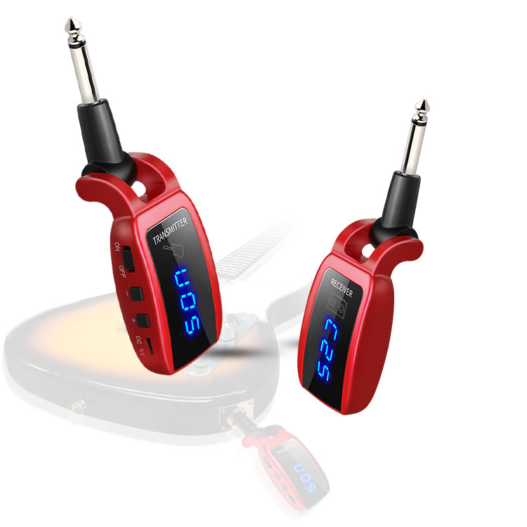 UHF Guitar transmitter receiver wireless guitar transmitter 20 meter distance Guitar Wireless System
