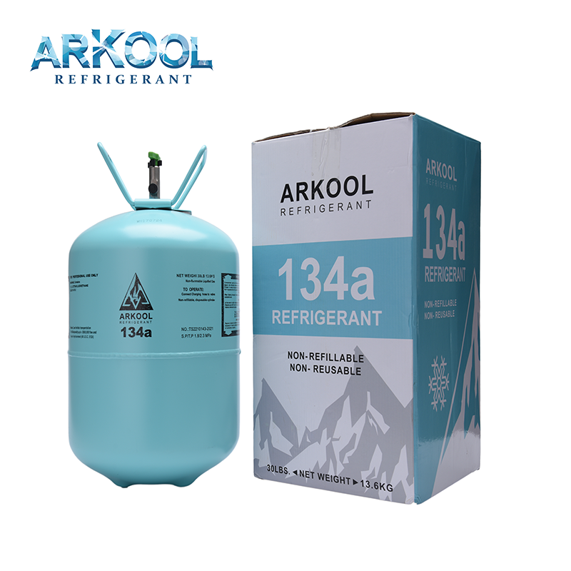 Хладагент R134A, бренд ARKOOL, газ R134a, банка газа, хорошая чистота и качество.
