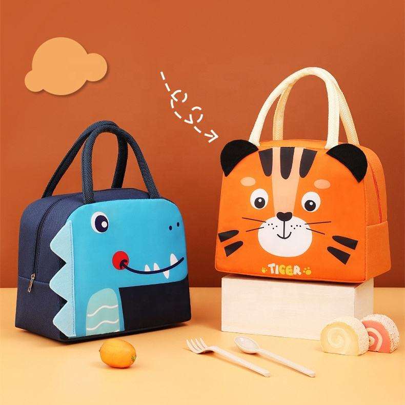 Cartoon Lunch Bag Portable Insulated Thermal Lunch Box Picnic Supplies Bags Milk Bottle For Women Girl Kids Children