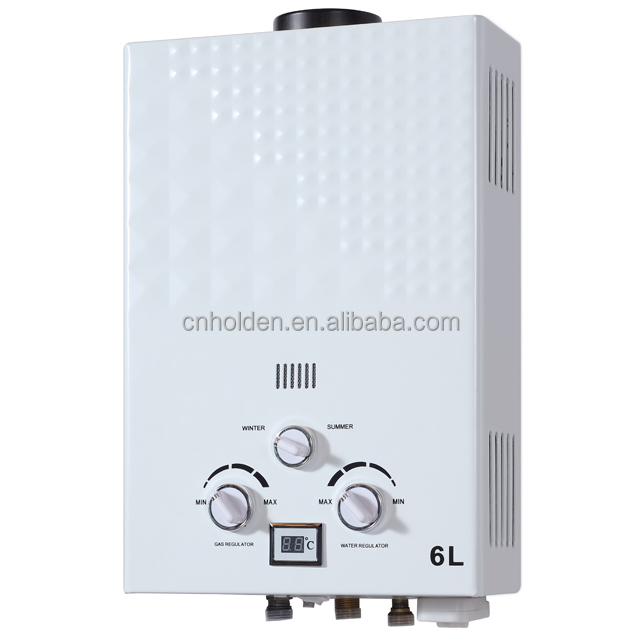 6L 10L White Gas Water Heater Copper Geyser Water Heater