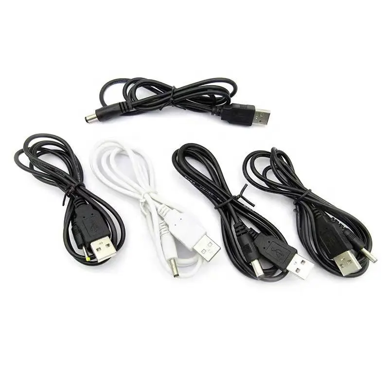 Round hole universal charger cable 5V/9V/12V power booster cable USB to dc5.5/3.5/2.5mm interface USB power data cable