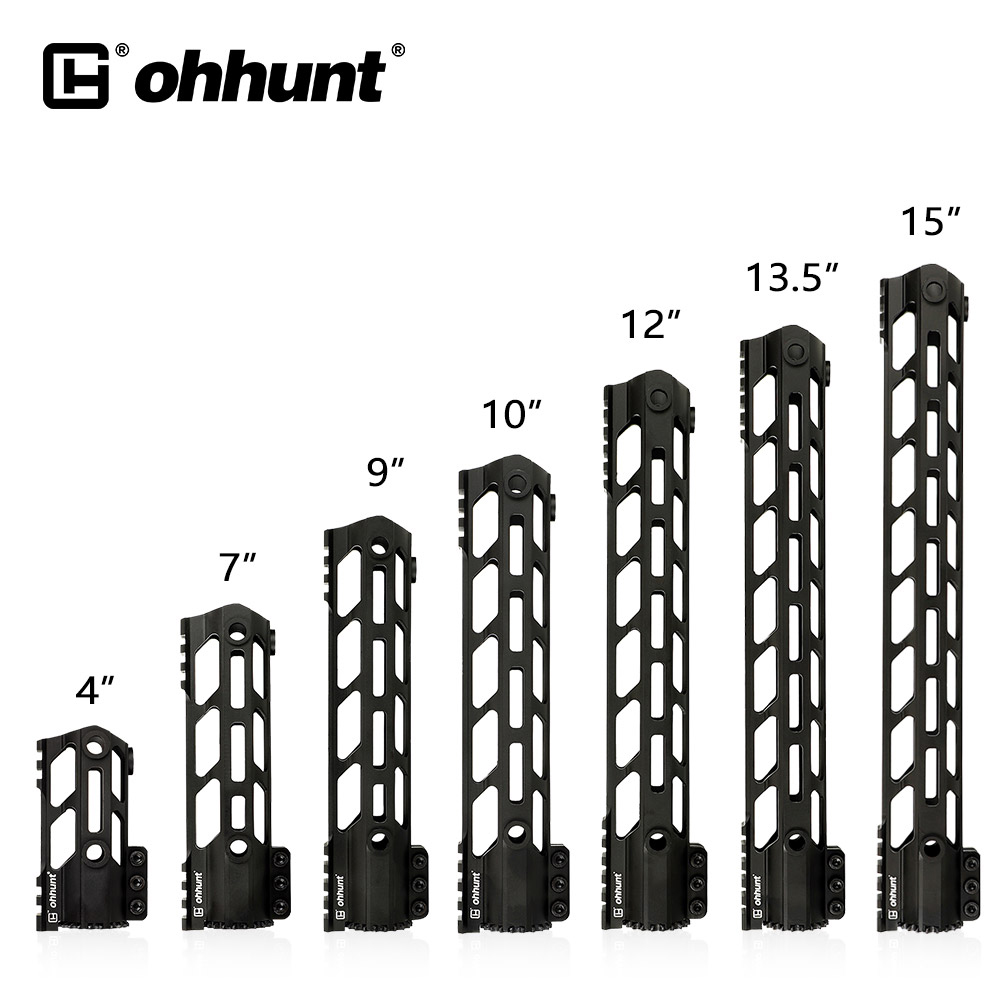 Ohhunt ультра легкий 0 максимальную выходную мощность 7 "9" 10 "12" 13,5 "15" AR15 M4 M16 свободном Пикатинни тонкий M-LOK защита для рук