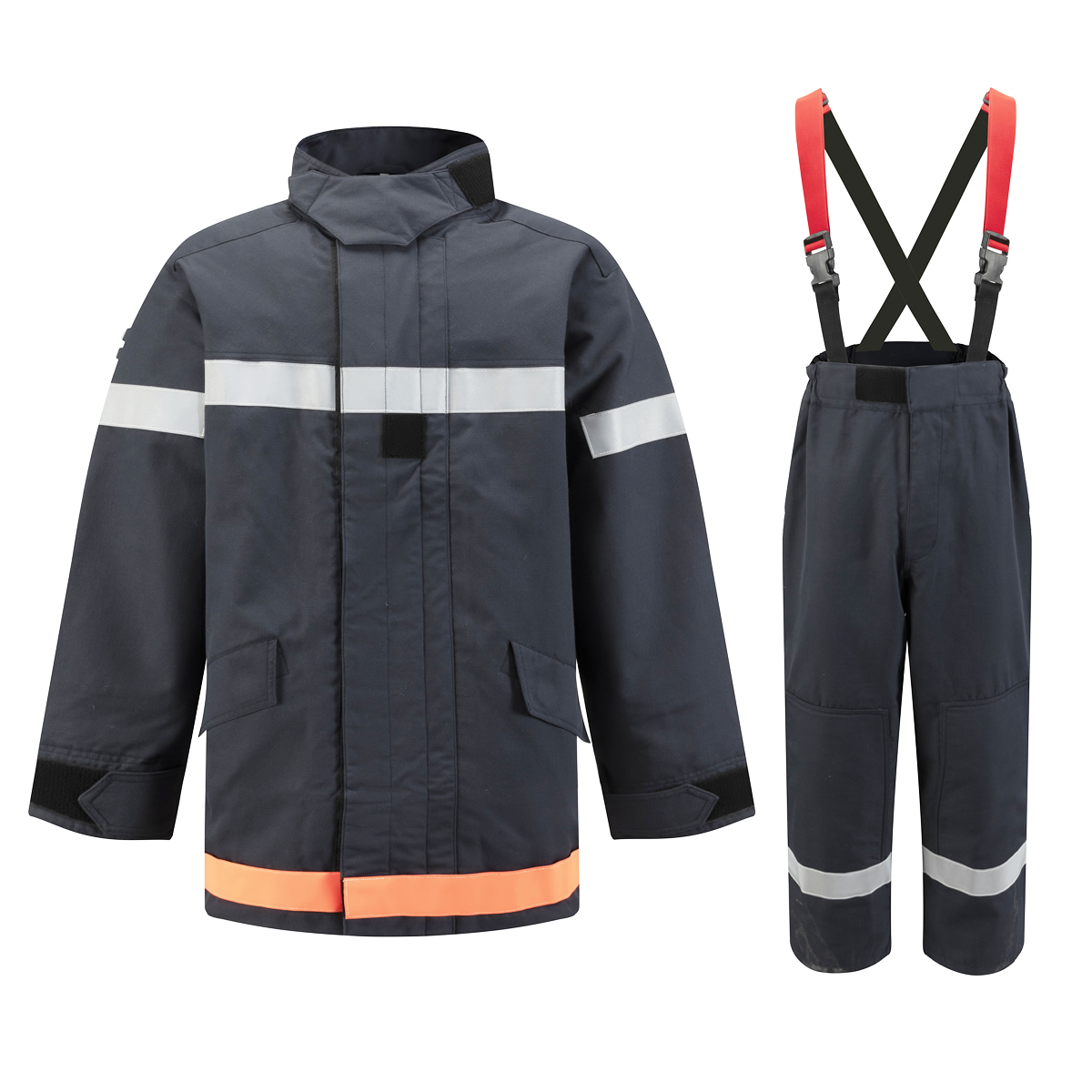 EN469 Customized French Style FireFighting Gear FireFighter Suits Fireman Firefighing Clothing Fire Suits for Fire Deportment