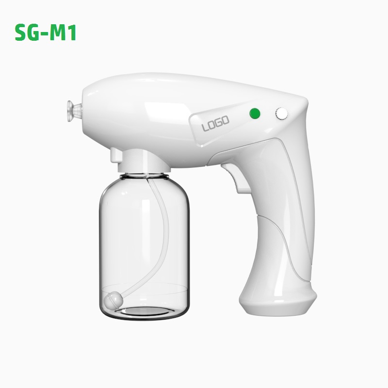 Portable 1800mAh Rechargeable Adjustable Electric power Wireless bottle uv fog atomizer disenfecting spray gun