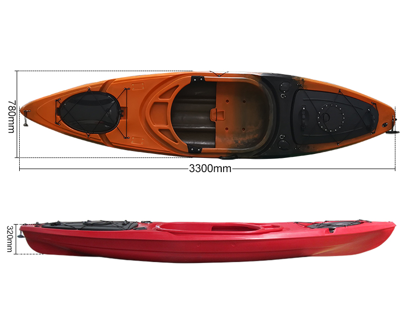 Одиночный LLDPE оптом морской сидячий каяк каноэ лодка для продажи