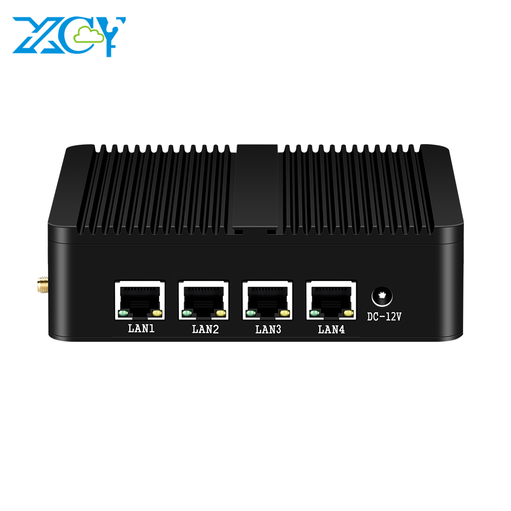 XCY Vpn сервер 4 LAN N2810 мини-ПК безвентиляторный pfsense маршрутизатор брандмауэр сетевое устройство безопасности