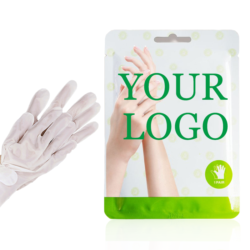 OEM custom logo free samples aloe vera scent nourishing exfoliating mask hand