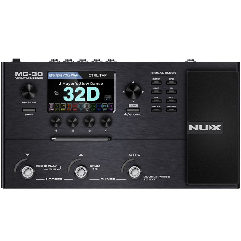 NUX MG30 DME digital multiple effector for guitar bass LOOP loop recording sound card