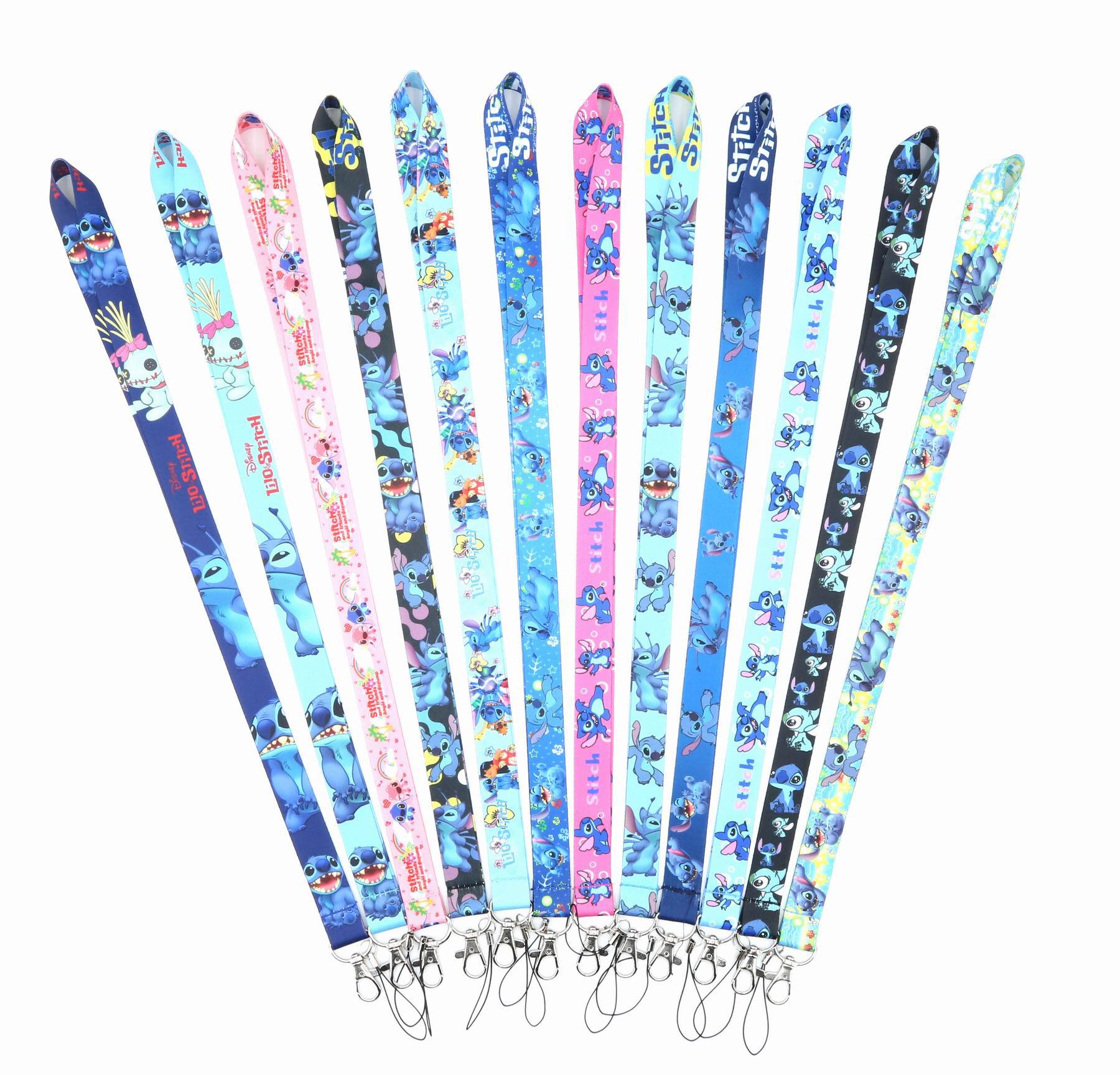Mobile phone lanyard School card hanging rope stitch cartoon gift