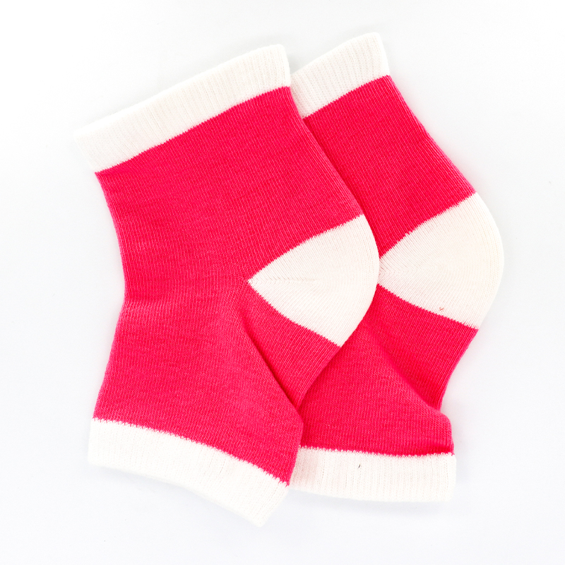 Anti-crack moisturizing half-cut soft decompression women's SPA heel protection socks
