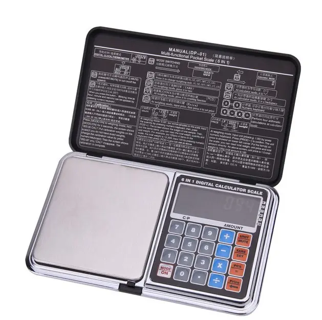 300g/500g/ 0.01g high precision jewelry scale/ digital pocket scale with calculation, counting, clock temperature function