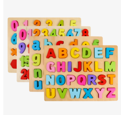 Wholesale hot color blocks letter blocks children 3d puzzles children's toys educational Montessori puzzle toys