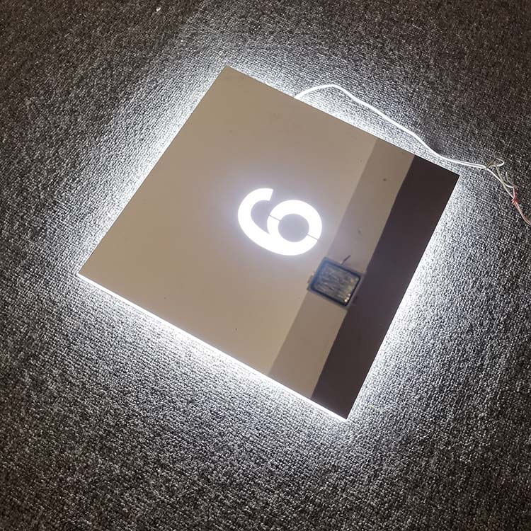 Твердые акриловые из нержавеющей стали с подсветкой led канала дверная табличка