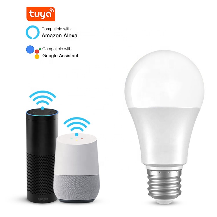 Умная Светодиодная лампа A60 E26 E27 RGB 8 Вт 10 Вт с управлением через приложение на смартфоне, 2700-6500K